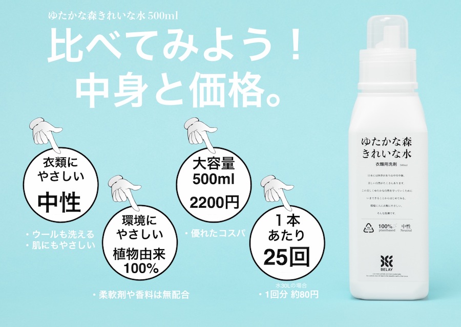 GORE-TEXからウール、ダウン、ザックまで洗える環境にやさしい中性洗剤